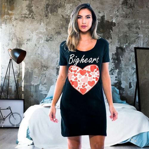 Camicia da notte donna stampa divertente cravatta da notte - lunghezza ginocchio - vestibilità regolare - Foto 22 di 28