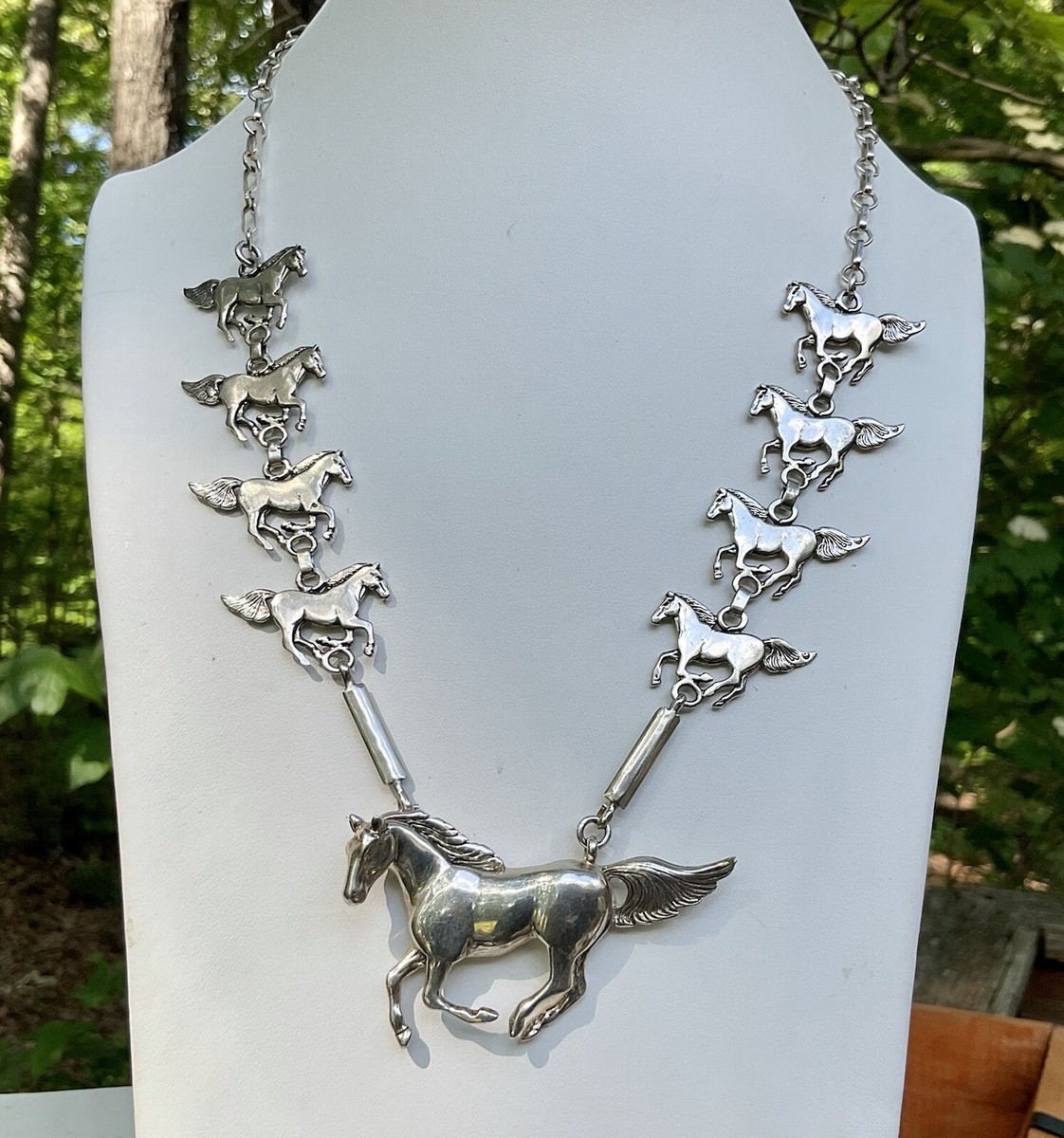 Vintage Glenn & Irene Sandoval 925 Sterling Wild Running