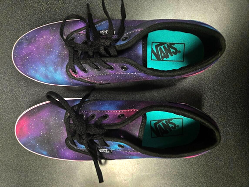 Vans Off the Wall Skate Shoes Sneakers Galaxy Space LowTop Women's 8.5 -Men's 7 - Picture 2 of 8