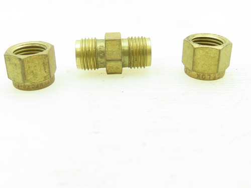 Swagelok Brass Union Straight Compression Fitting 5/16" Tube OD LOT OF 9 - Picture 4 of 7