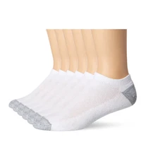 Hanes Men's 6 Pack Classics No Show Socks Sock Size: 10-13/Shoe Size: 6-12 White