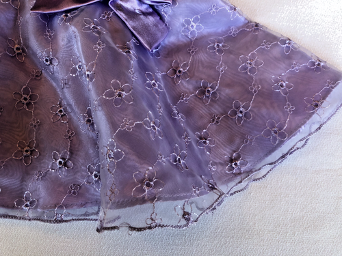 Build a Bear Satin Overlay Rhinestone Bow Party Dress Purple Formal Gown Fancy - Picture 3 of 7
