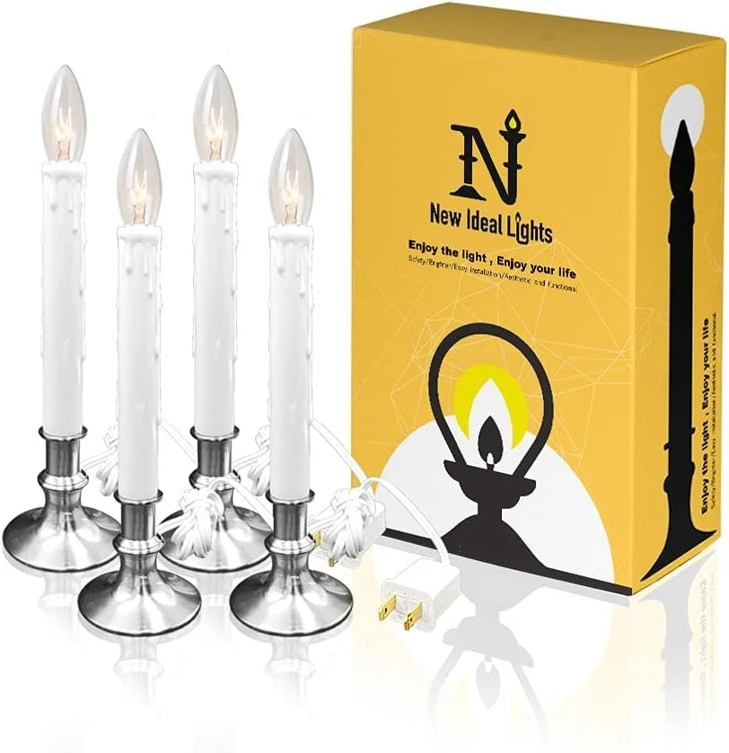 Daily Timer Window Candle 8/16 hrs Heavy Brush Nickel Base, New  - Image 2 of 4