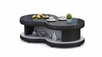 Couchtisch Modern Hochglanz Schwarz Elegant Wohnzimmertisch Luxus