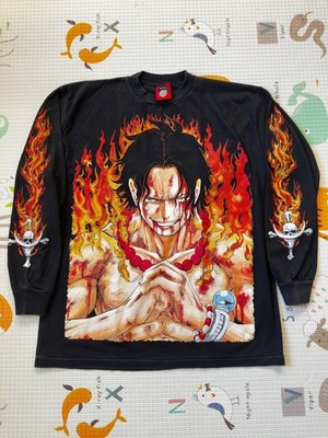 Very Rare One Piece Marineford Arc Ace Manga Anime Limited Longsleeve Tshirt