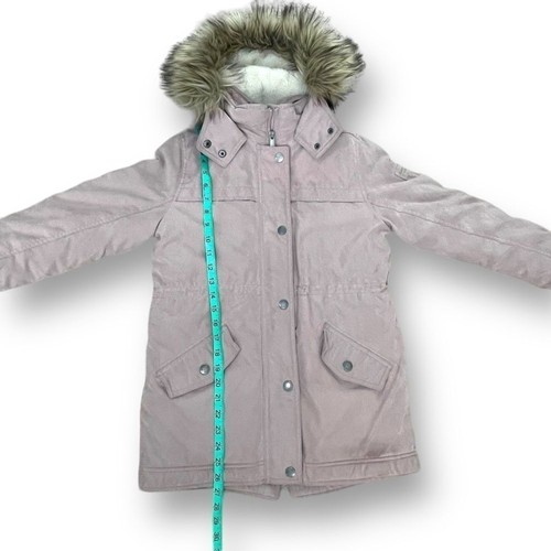 Abercrombie & Fitch Kids Girls Pink Fur-Lined Hooded Jacket Size 11/12 - Picture 5 of 6