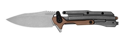 Kershaw 2039 Frontrunner D2 Stonewashed Knife KVT Ball Bearing Stainless/G10 Han