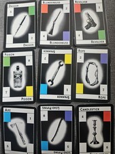 Waddingtons Cluedo 9 Weapons Cards Edition for 1986 Complete CARDS SPARES ONLY