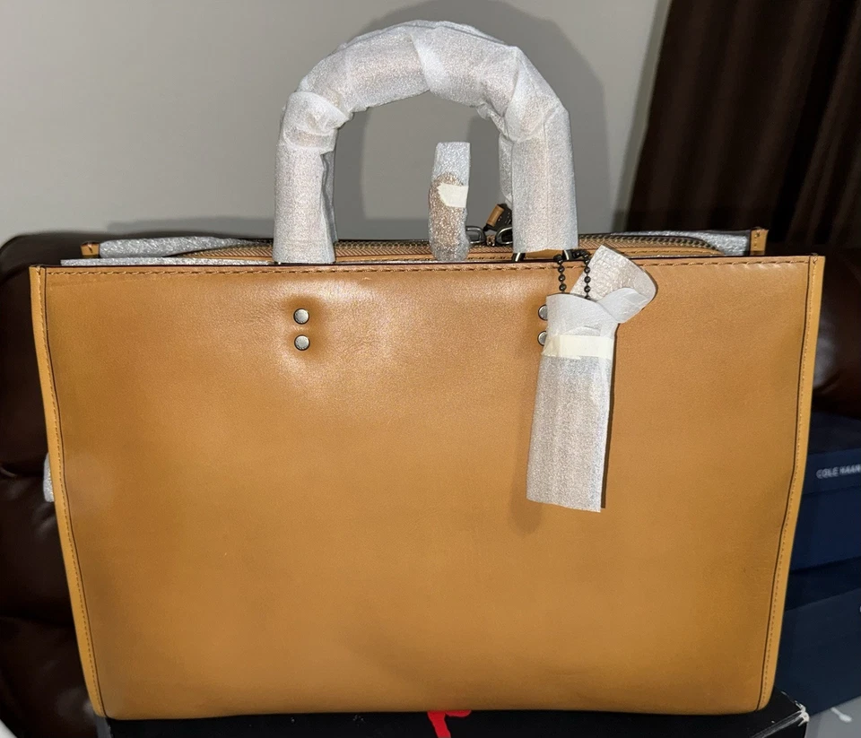 ТРЕНЕР 1941 седло Rogue портфель светло-коричневый совершенно новый с ярлыком бриф кожи - Изображение 2 из 2