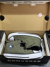 Image of Converse CTAS Malden Street 1V Mid Infant Boys Shoes Khaki Green Black Size 10