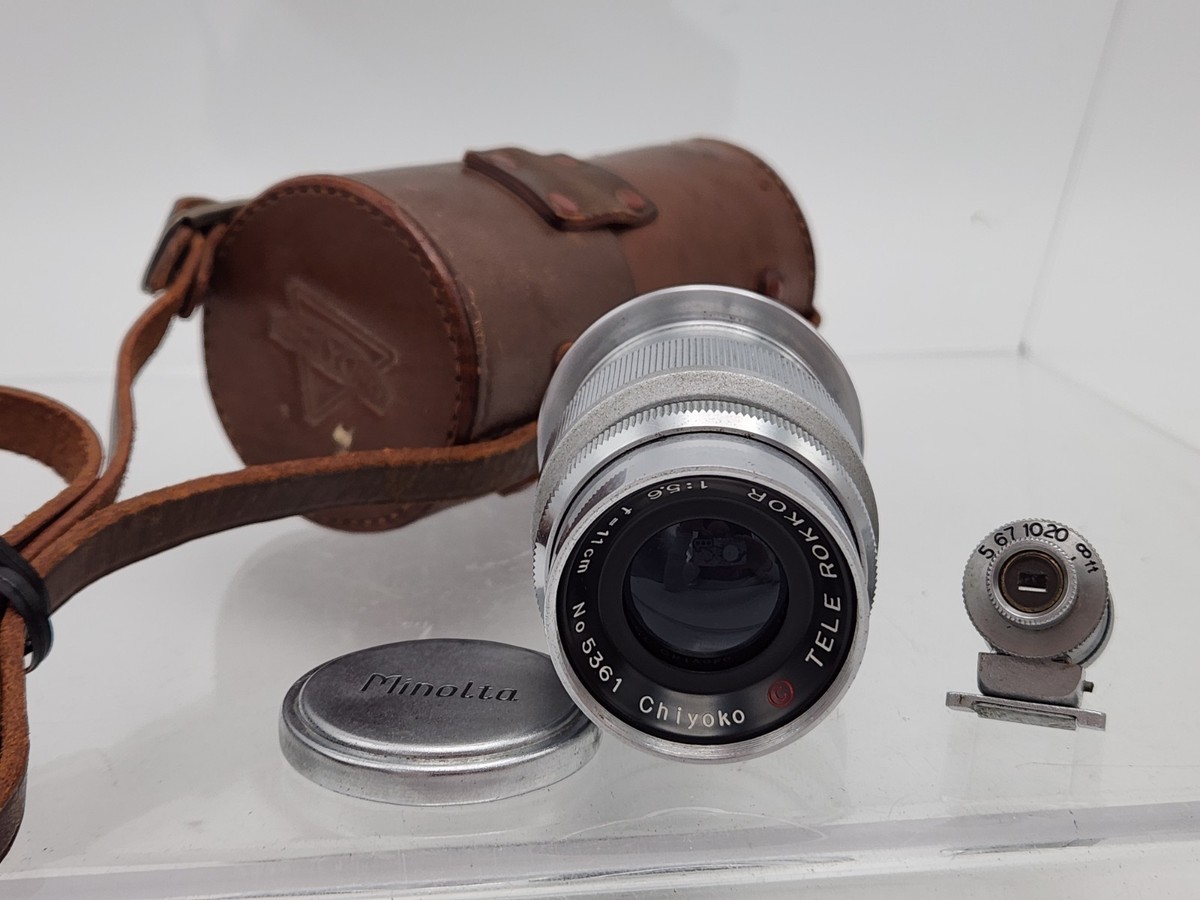 Minolta Chiyoko Tele Rokkor 11cm (110mm) F5.6 Lens + Finder M39