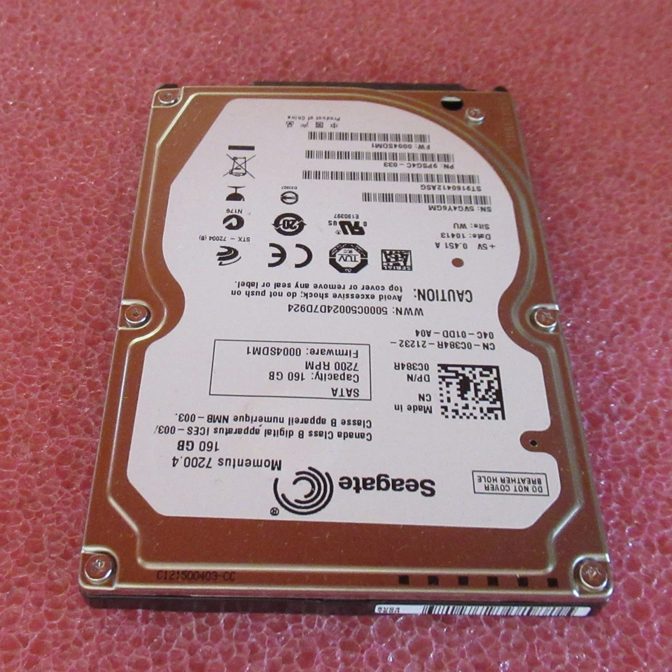 Dell C384R ST9160412ASG Momentus 7200.4 160GB 7200RPM SATA 3Gbps 16MB 2.5" HDD - Image 3 of 4