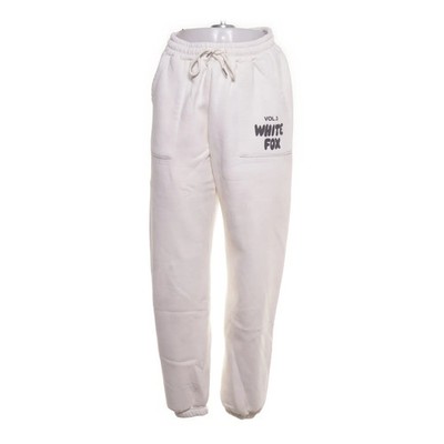 White Fox, Jogginghose, Größe: 42, Beige, Print, Fleece, Damen #gQu