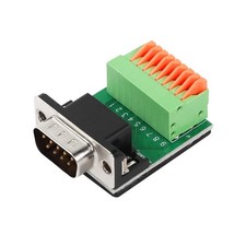 DB9 Male Solderless Breakout Board Connector RS232 D-SUB to 9 Pin Terminal