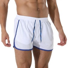 Summer mesh sport shorts for men, single-layer breathable casual basketball pant