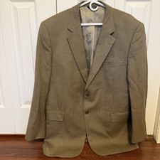 Jos. A. Bank Sport Coat Men's 46R Brown Hounds Tooth Wool Plaid Blazer Jacket