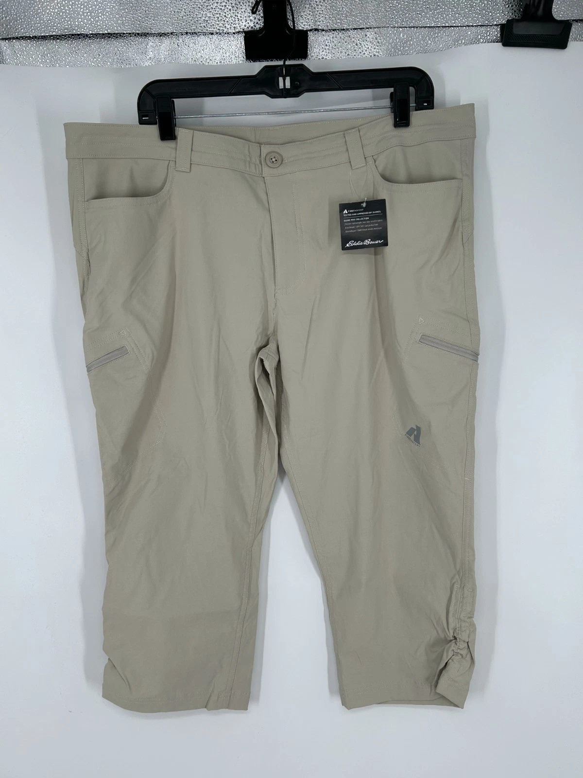 Eddie Bauer Guide Capri Pants Womens 16 First Ascent Straight Leg Cargo 40x21
