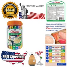 Churu Cat Treats, Grain-Free, Lickable, Squeezable Creamy Pur e Cat Treat/Top...