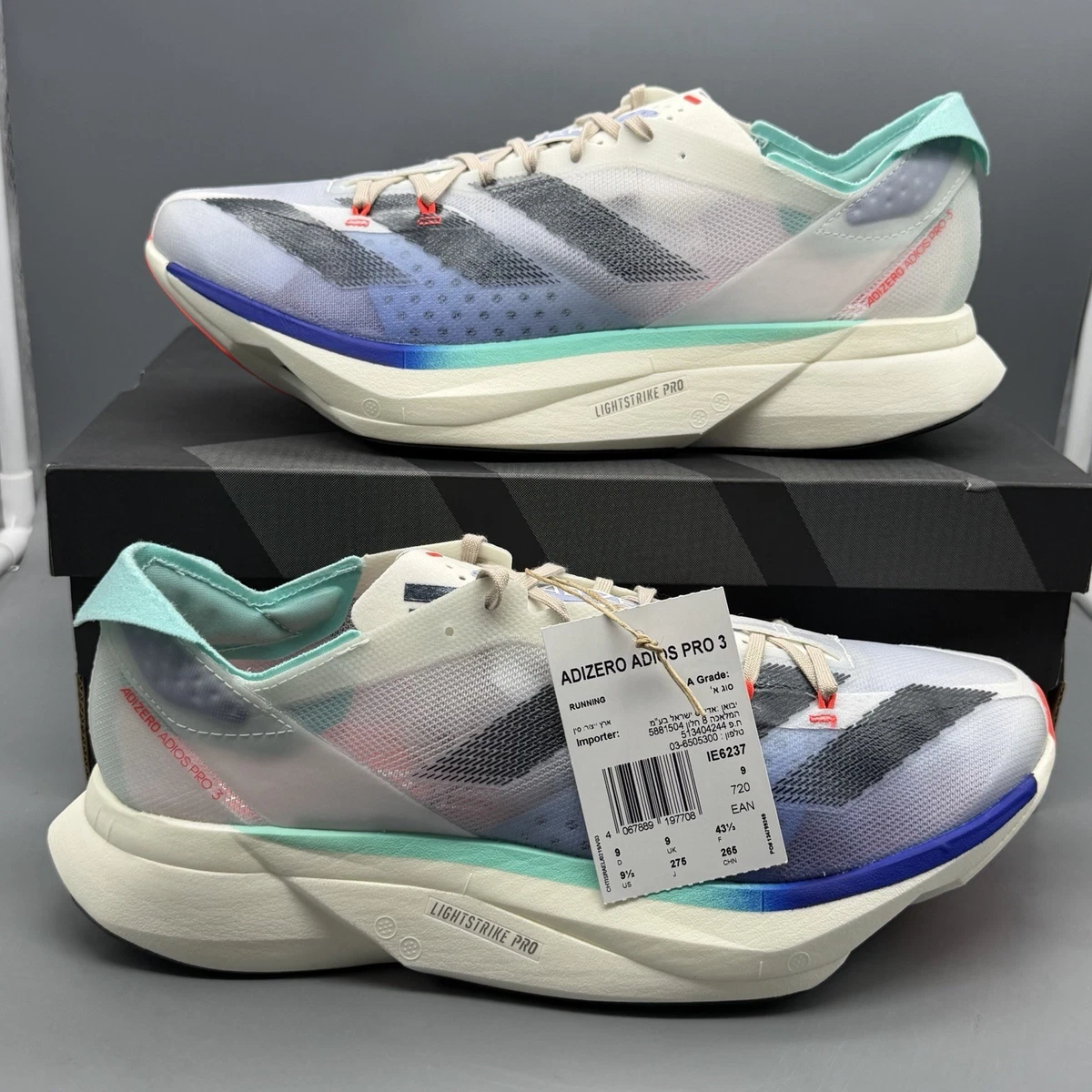 Adidas Adizero Adios Pro 3 White Dark Blue for sale | eBay