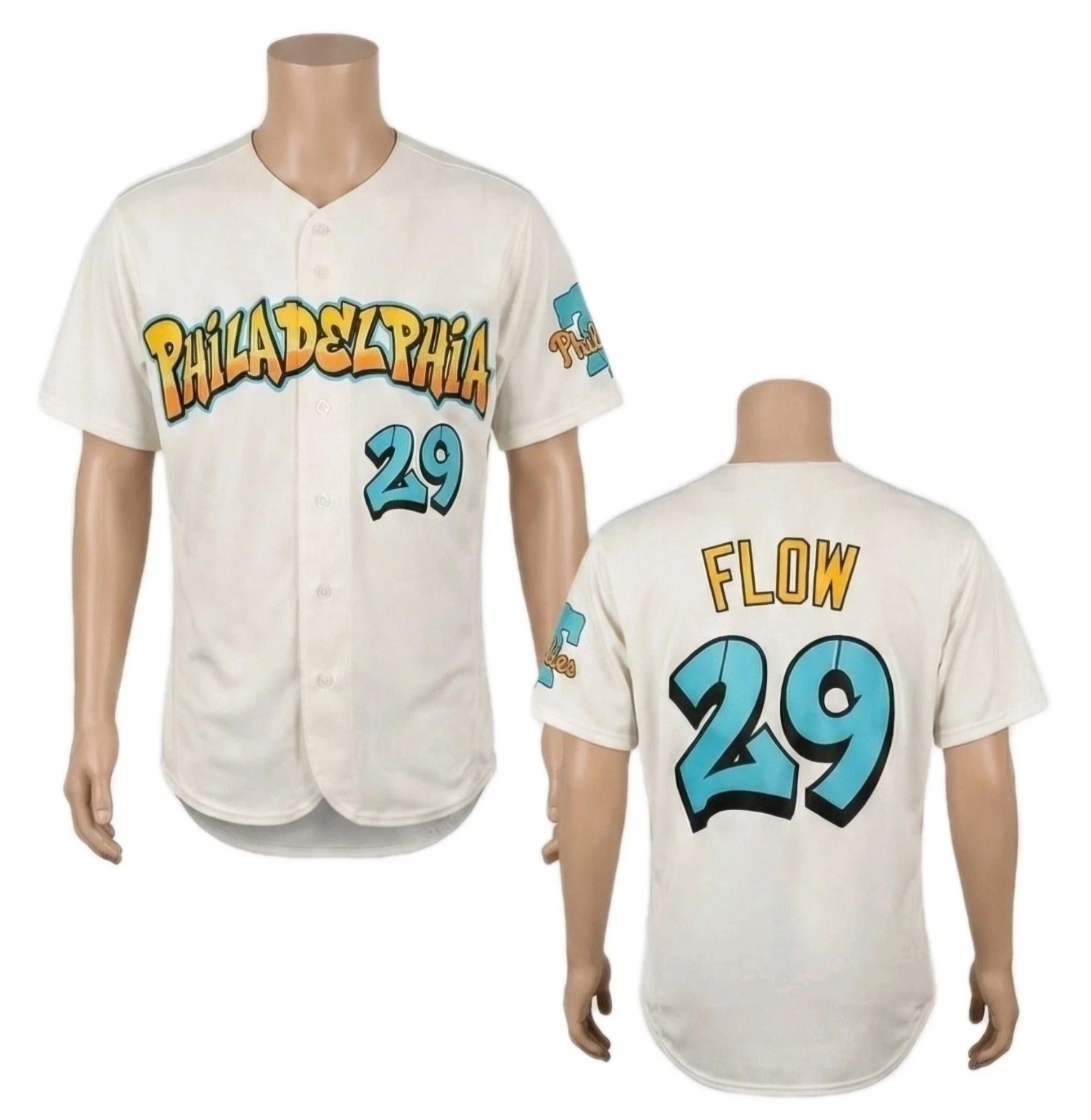 Custom 2025 Philadelphia Phillies Graffiti Edition 3D Print Multicolor Jersey