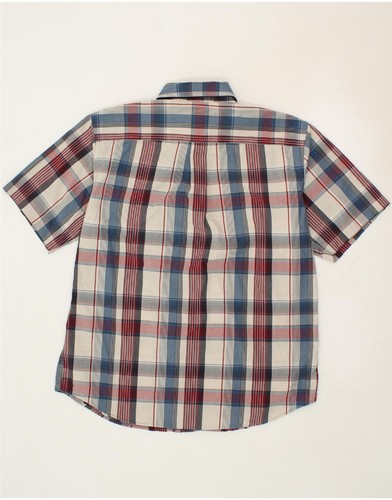 DOCKERS Mens Short Sleeve Shirt Large Multicoloured Check Cotton CM60 - Picture 2 of 3