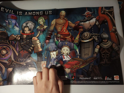 Dot Hack GU Vol 1 REBIRTH PS2 AD Retail Promo double sided Poster RARE Vg