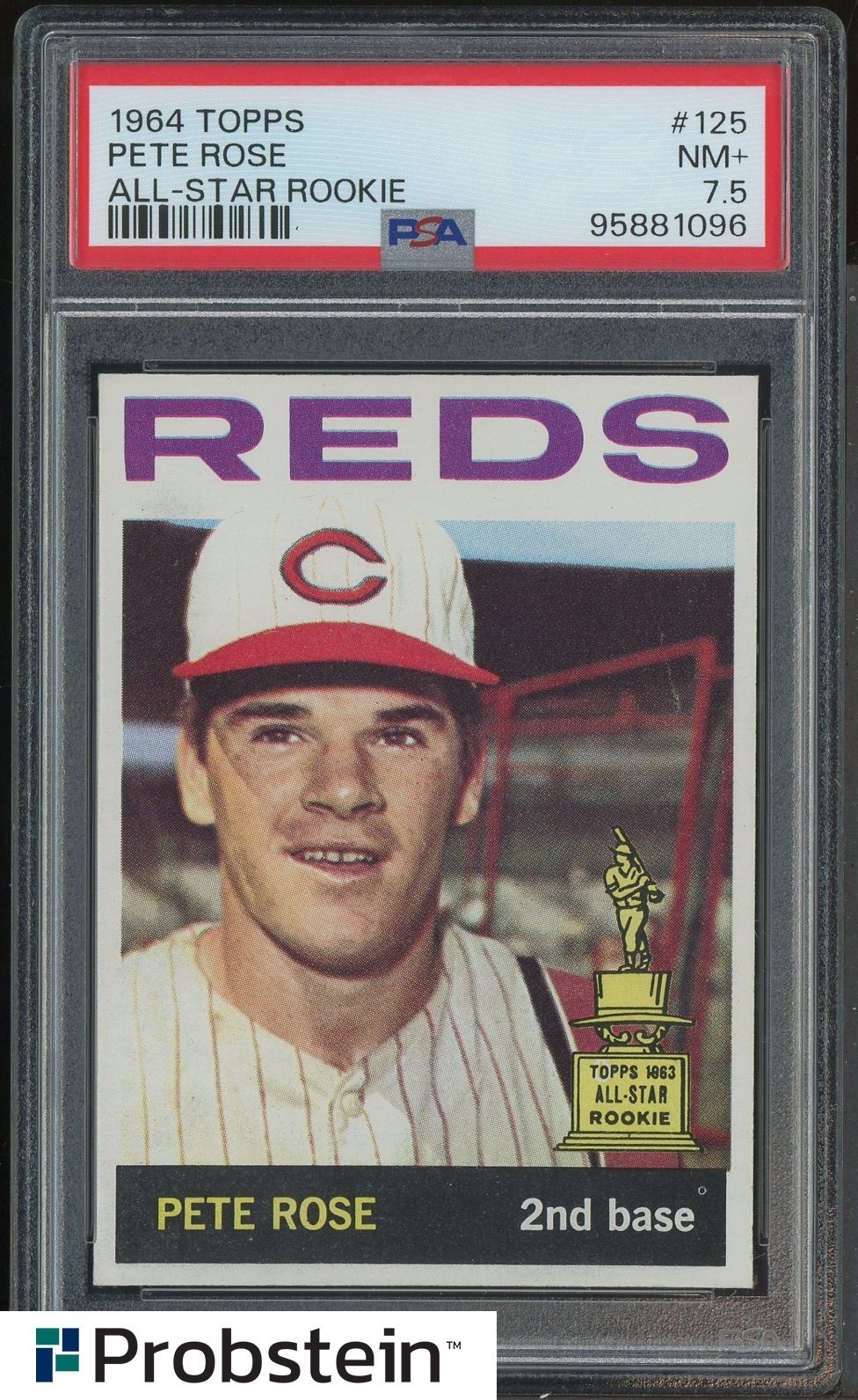 1964 Topps All-Star Rookie #125 Pete Rose Cincinnati Reds PSA 7.5  LOOKS NICER