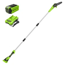 Super Sale ! greenworkstools 40V 8" Cordless Battery Pole Saw w/ 2.0 Ah Battery