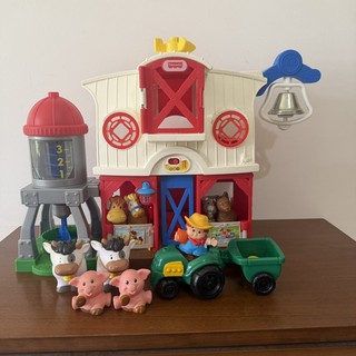 Fisher price Little People Caring For Animals Farm 9 x Figures & Tractor Toys