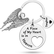 Memorial Keychain for Loss of Loved One Remembrance Gifts Sympathy Keyring In