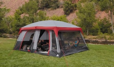 12p 12 Person Ozark TraiI Cabin Tent W Screen Room +Roll Back