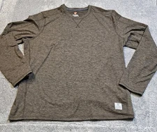 Rugged Elements Men's XL Durable Utility Heather Brown Long Sleeve Tee Shirt 