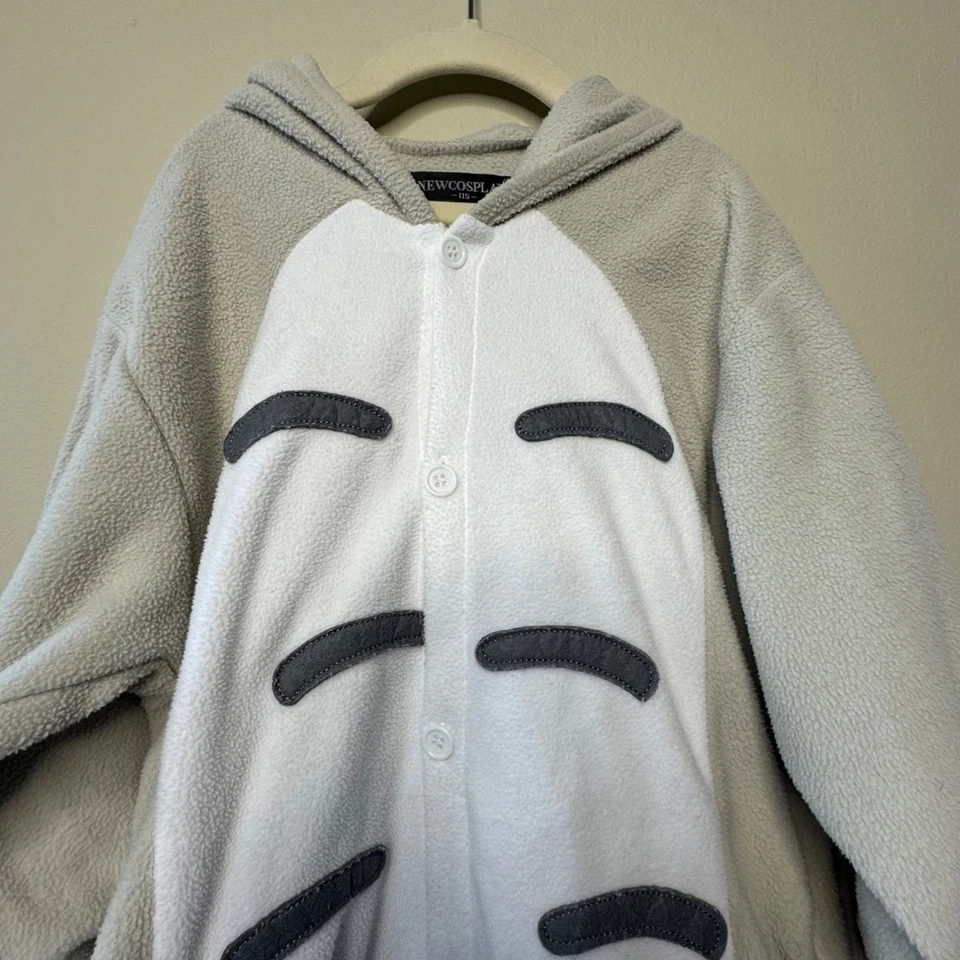 Disfraz TOTORO Una Pieza Niños 115 5-6 Nuevo Cosplay Acogedor Pijama Halloween Mameluco Foto 3 de 4