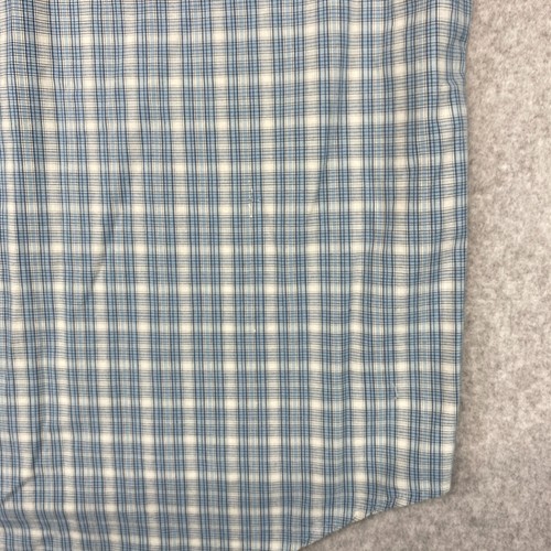 Timberland Men Shirt Large Blue White Plaid Short Sleeve Button Up Pocket Casual - Picture 7 of 11