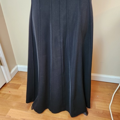 Vintage Anne Klein schwarzes Midi-Etuikleid Damengröße 8 gefüttert Flügelärmel bescheiden - Bild 12 von 16