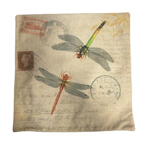 Silk Cotton Vintage Linen Cushion Cover Floral Animal Pillow Case 17" (43cm) - Picture 19 of 31