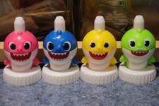 Set of 4 Good 2 Grow Baby Shark Family Juice Topper Mommy/Daddy/Baby/Grandpa