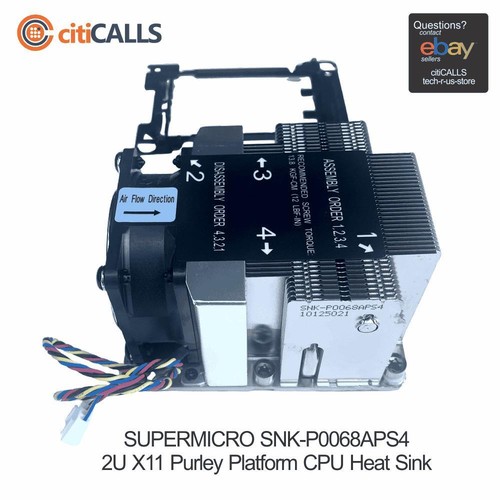 Supermicro SNK-P0068APS4 2U X11 Purley Platform CPU Heat Sink - 8400 rpm - 第 2/5 張圖片