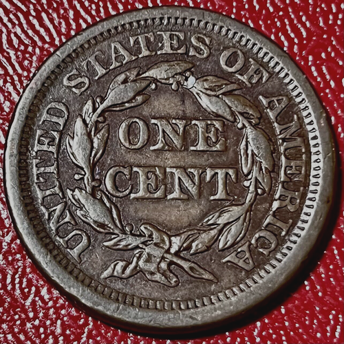 1853 BRAIDED HAIR LARGE CENT - Picture 2 of 2