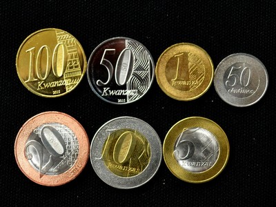 ANGOLA SET 5 COINS 50 CENT 1 5 10 20 KWANZAS 2012-2014 UNC