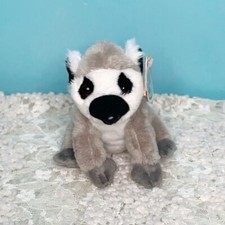 Wild Republic - Ring Tailed Lemur Plush 5  Stuffed Animal Gray Black NEW