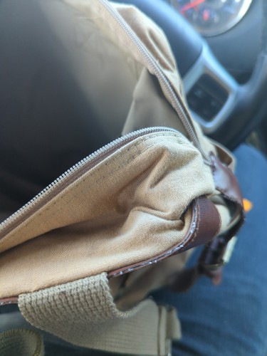 Vintage 90’s Ralph Lauren Safari Bag Canvas & Leather Travel Shoulder - Picture 7 of 8