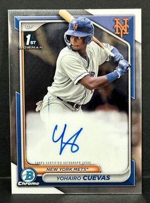 2024 Bowman Chrome Baseball Mets 1st Bowman Yohairo Cuevas On Card