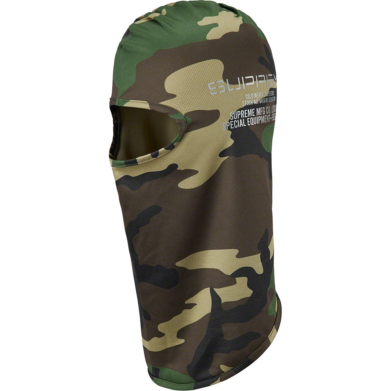 New Supreme Field Gear Lightweight Balaclava Woodland Camo 3M Reflective Logo OS