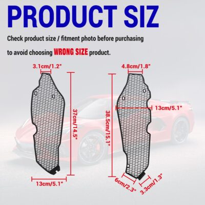Driver&Passenger Side Radiator Air Intake Vent Guards for Corvette