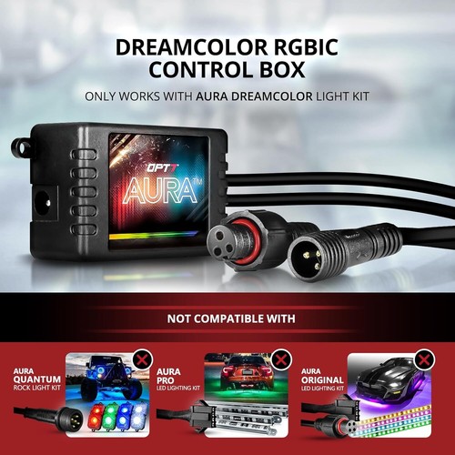 4x DreamColor LED Car Interior Atmosphere Single Strip Lights APP Remote Control - Picture 8 of 8