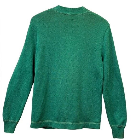 Suéter de Rugby Ralph Lauren De Colección Para Hombres Cárdigan Verde Mediano Calavera Preppy Raro Foto 2 de 4