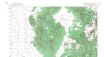 Bellevue Peak Quadrangle, Nevada 1956 Topo Map USGS 15 Minute Topographic
