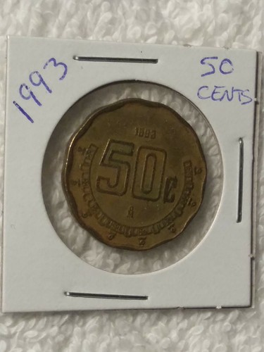 50 CENTS 1993 MEXICAN COIN - Picture 3 of 12