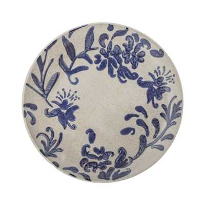 Bloomingville Kuchenteller PETUNIA Blau Weiß 19 cm Keramik Teller
